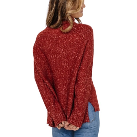 BALTIC BORN | Women’s Heather Rust Oaklynn Turtleneck Knit Sweater size Small - Picture 13 of 15